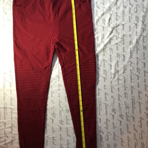 Burgundy Slim Leg Pants Petite - Picture 5 of 13